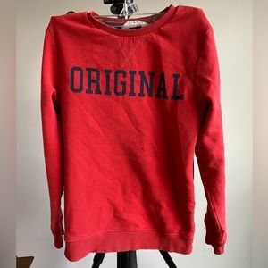 H&M Red Sweatshirt with "Original" printed